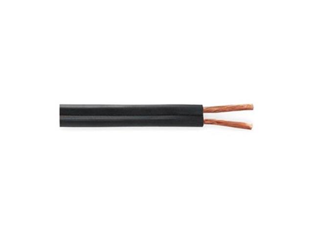 ZORO SELECT E3681 18 AWG 2 Conductor Lamp Cord 300V 250 ft. BK