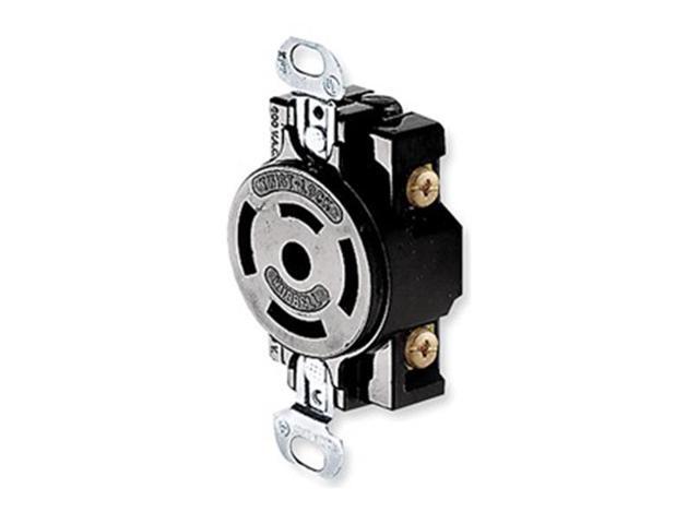 HUBBELL WIRING DEVICE-KELLEMS HBL3520 Locking Receptacle, Non-NEMA, 20/10 A,