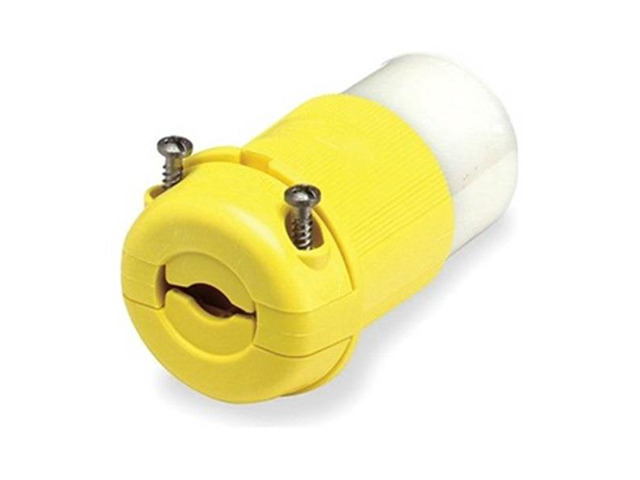 HUBBELL WIRING DEVICE-KELLEMS HBL23CM13 Locking Connector, L5-20R, 20 A, 125V