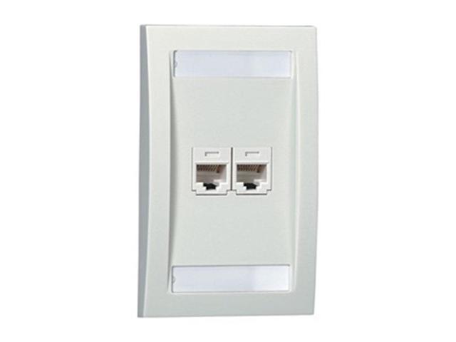 Photos - Chandelier / Lamp Panduit Faceplate, Single Gang, 2 Ports, Off White CFPE2IWY 