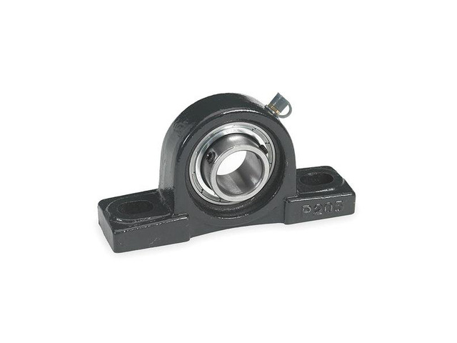 DAYTON 3FCN1 Pillow Block Bearing, Cast Iron Housing Material, Set Screw, Ball,