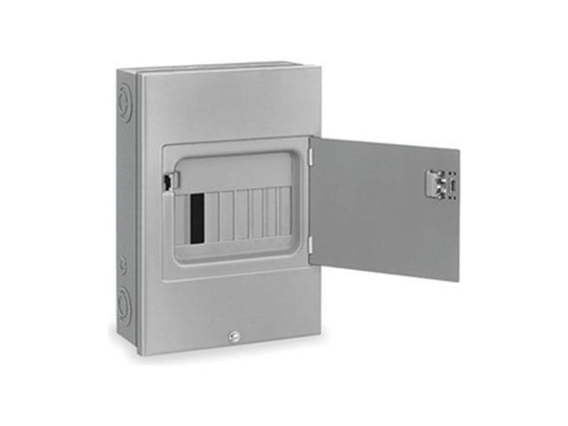 Load Center, Main Lug, 100 Amps, 120/240VAC Voltage, Number of Spaces: 6
