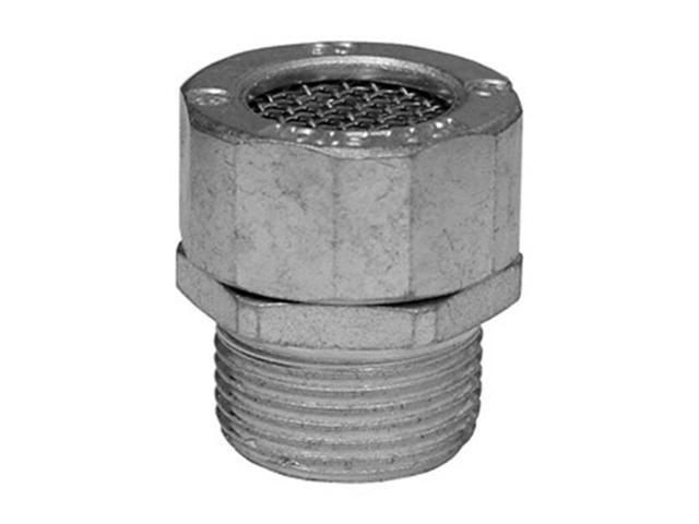 APPLETON ELECTRIC CRN50 IMC Drain, 1/2 in, Threaded, Aluminum, Plain, Silver