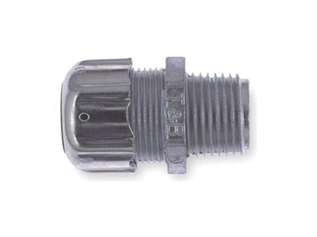 ABB 5239 Conduit Fitting Connector, 3 in, Threaded, Steel, Electro Zinc Plated,
