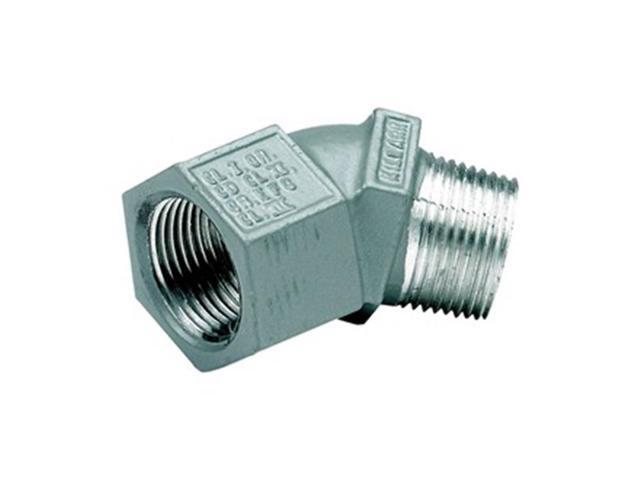HUBBELL KILLARK MF-45-2WW IMC 45 Deg Elbow, 3/4 in, Threaded, Aluminum, Zinc