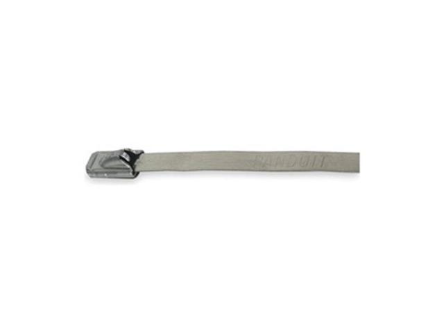 PANDUIT MLT4H-LP Cable Tie, 14-1/2 in L, 4 in Max Bundle Dia., Silver, 304