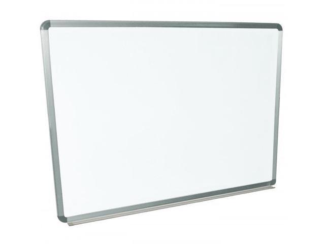 Luxor WB4836W Wall-Mounted Magnetic Whiteboard - 48' x 36' - White Surface, Silver Aluminum Frame