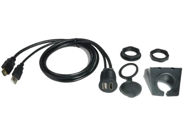 PAC - 3' Dash-Mount USB and HDMI Extension Cable - Black - image 7