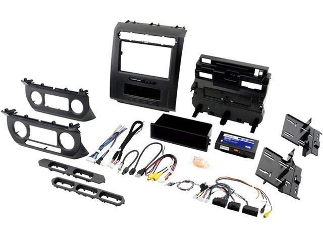 PAC - Integrated Radio Replacement Dash Kit with Climate and Steering Wheel Controls for Select Ford F-Series Trucks - Black - image 3