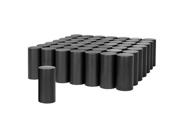 United Pacific 10190CB Wheel Lug Nut Cover Set, 33mm x 4 1/4', Black, Tall Cylinder, Thread-On