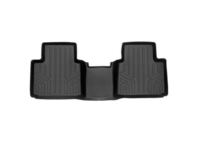 SMARTLINER Custom Fit Floor Mats 2nd Row Liner Black Compatible With 2022-2023 Mitsubishi Outlander (Does not Fit PHEV or Sport Models)