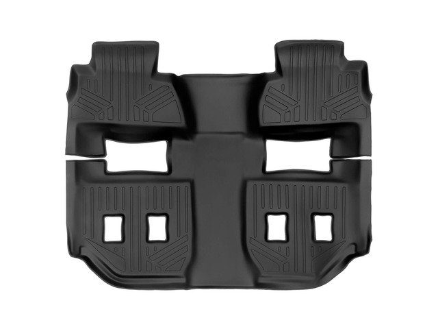 SMARTLINER Custom Fit Floor Mats 2nd and 3rd Row Liner Black Compatible With 2015-2020 Chevrolet Suburban / GMC Yukon XL