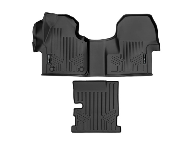 SMARTLINER Custom Fit All Weather Black 1st Row & Center Aisle Liner Compatible With 2019-2023 Mercedes-Benz Sprinter with 1st Row Bucket Seats...