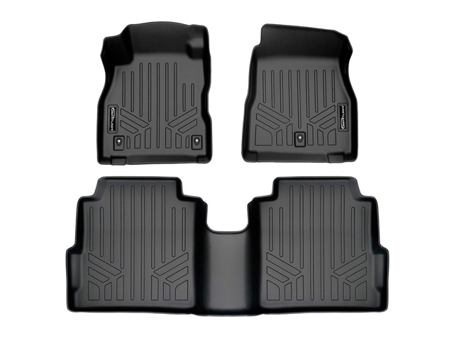 SMARTLINER Custom Fit Floor Mats 2 Row Liner Set Black Compatible With 2018-2023 Nissan Kicks