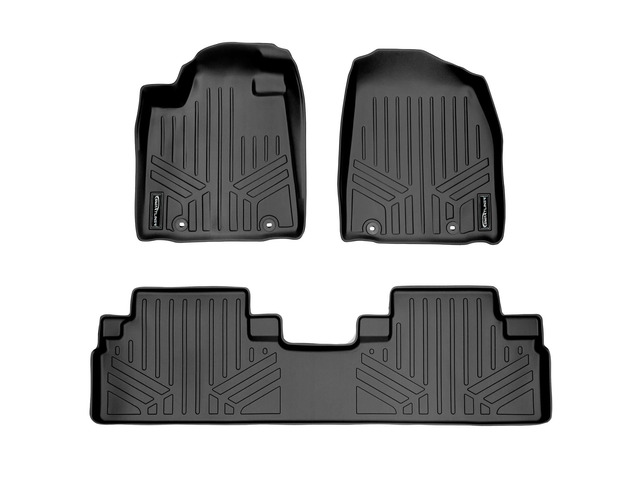 SMARTLINER Custom Fit Floor Mats 2 Row Liner Set Black Compatible With 2013-2015 Lexus RX350/RX450h