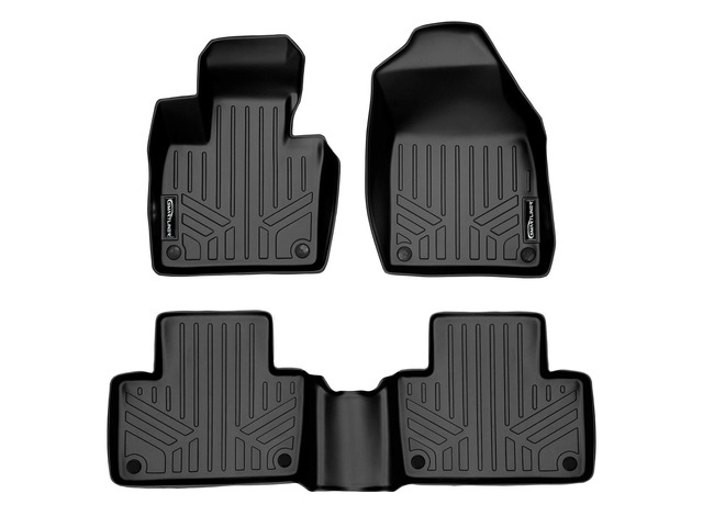 SMARTLINER Custom Fit Floor Mats 2 Row Liner Set Black Compatible With 2016-2023 Volvo XC90 - No Plug-in Hybrid Models