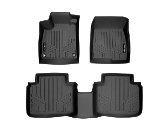 SMARTLINER Custom Fit All Weather Protection Black 2 Row Floor Liners Compatible With 2018-2022 Honda Accord (Fits all Models)