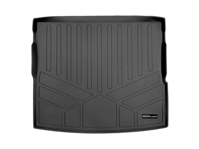 SMARTLINER All Weather Custom Fit Cargo Liner Trunk Floor Mat Black Compatible With 2016-2022 BMW X1 Cargo Fits Without Spare Tire