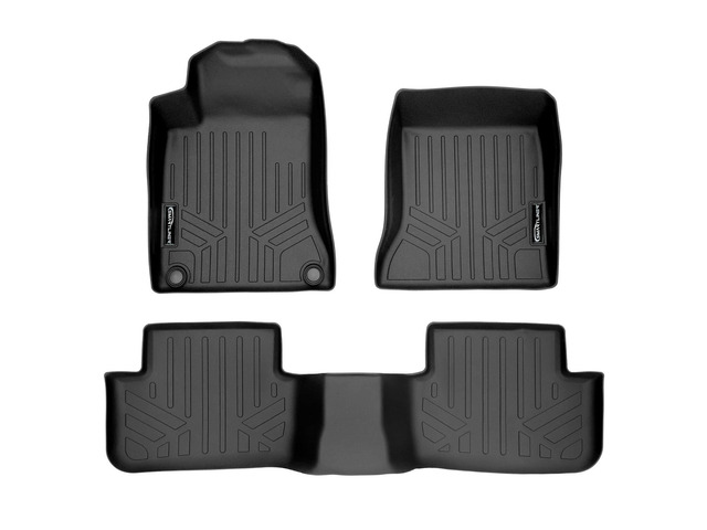 SMARTLINER Custom Fit Floor Mats 2 Row Liner Set Black Compatible With 2014-2019 Mercedes Benz CLA / 2015-2020 GLA