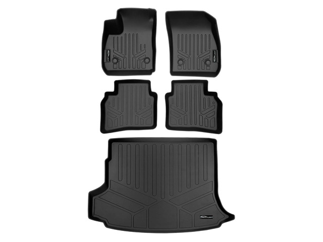 SMARTLINER Custom Fit All Weather Protection Black 2 Row Floor Liners & Cargo Liner behind the 2nd Row Seats Compatible With 2021-2023 Buick...