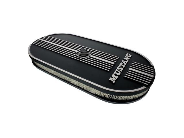 United Pacific 110292 Oval Aluminum Air Cleaner, With Mustang Logo For Single 4 Barrel Carburetor