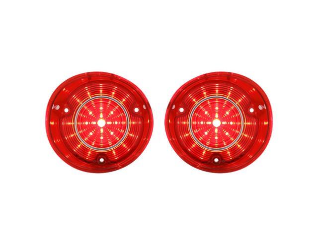 United Pacific 111119 Super Bright 42 LED Taillight w/Stainless Steel Trim for 1972 Chevy Chevelle SS/Malibu, Injection Molded - ONE Set (Pack of 2)