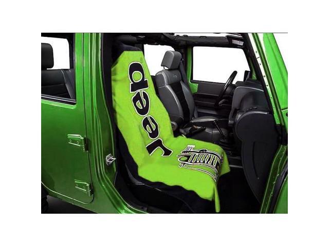 Seat Armour Towel2GO Seat Cover Protector with Lime Green Jeep Colors Perfect for The Car, Beach and Home T2G100LGR