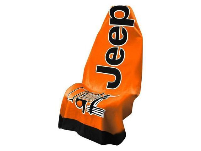 Seat Armour T2G100OR Towel 2 Go Orange Seat Cover w Jeep Wrangler Logo T2G100OR