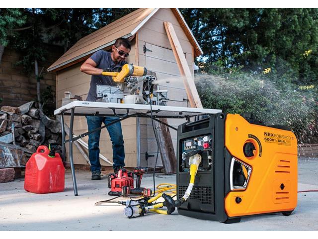 Pulsar 6000 Watt Portable Inverter Generator, Dual Fuel Gasoline & Propane, Remote Electric Start, CO Sensor, Parallel Capable, Super Quiet, Use...
