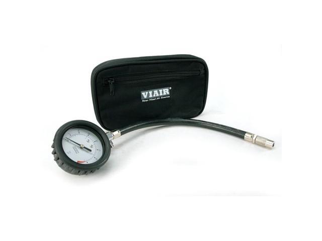 VIAIR 90073 2.5' Tire Gauge with Hose (0 to 100 PSI - Storage Pouch)