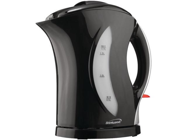 Brentwood KT-1618 BPA Free 1.7L Cordless Electric Kettle, Black/Silver photo