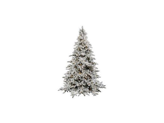 Photos - Other Jewellery Vickerman 7.5 Ft Flocked Prelit Christmas Tree with LED Light  (For Parts)