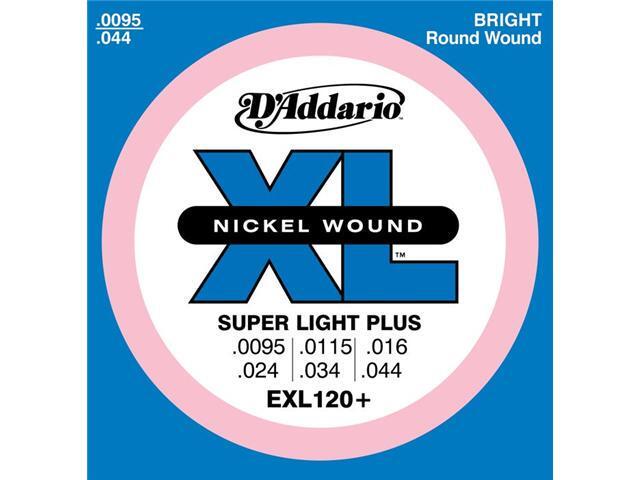 D'Addario EXL120+ Super Light Plus Electric Guitar Set, 9.5-44