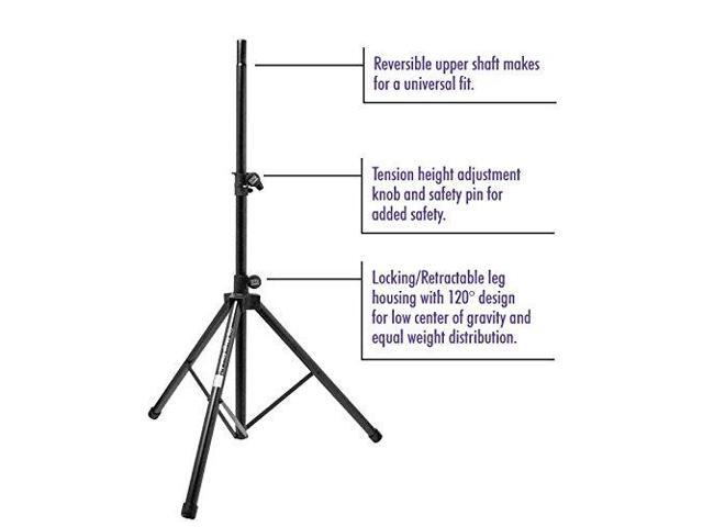 On-Stage SS7761B All-Aluminum Speaker Stand 120lbs Load Capacity - image 2