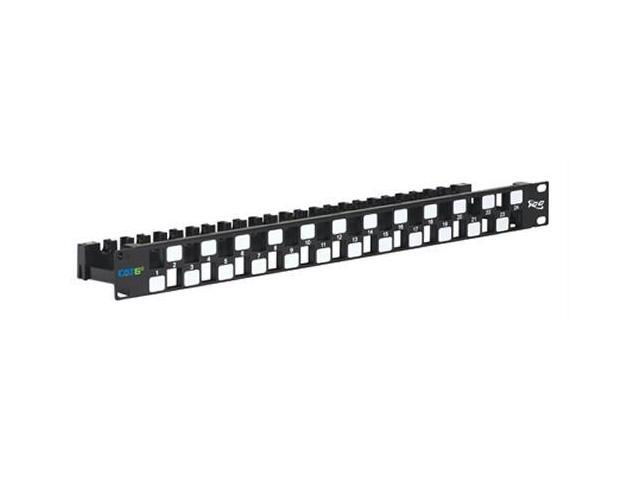 PATCH PANEL,BLANK,CAT 6A UTP,24PORT,1RMS
