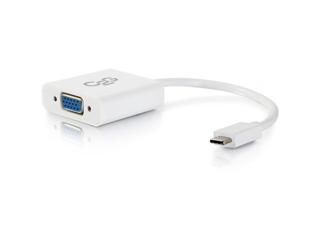 C2g Usb 3.1 Usb Type C To Vga Adapter - Usb C To Vga White - Taa