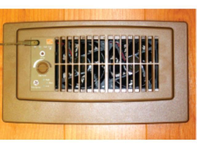 Flush Mount Heating and Air Conditioning Booster Fan, Brown