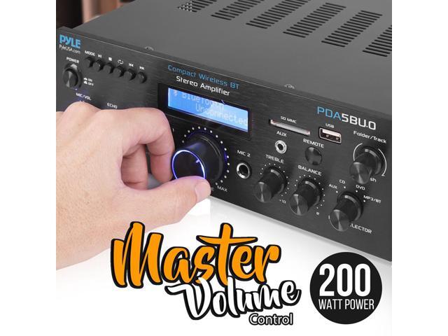 Pyle PDA5BU.0 Compact 200 Watt Bluetooth Home Stereo Amplifier Receiver System - image 3