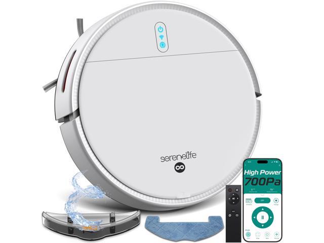 Smart Robot Vacuum and Mop Combo, App Control, 3 Cleaning Modes, Anti-Fall Sensors, Multi-Surface Cleaning, Self-Charging, 700Pa Suction Ideal for...