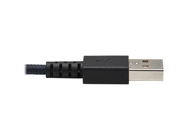 Tripp Lite M100-010-GY-MAX Heavy-Duty USB Sync / Charge Cable with Lightning Connector - M/M, USB 2.0, UHMWPE and Aramid Fibers, Gray, 10 ft. (3 m)