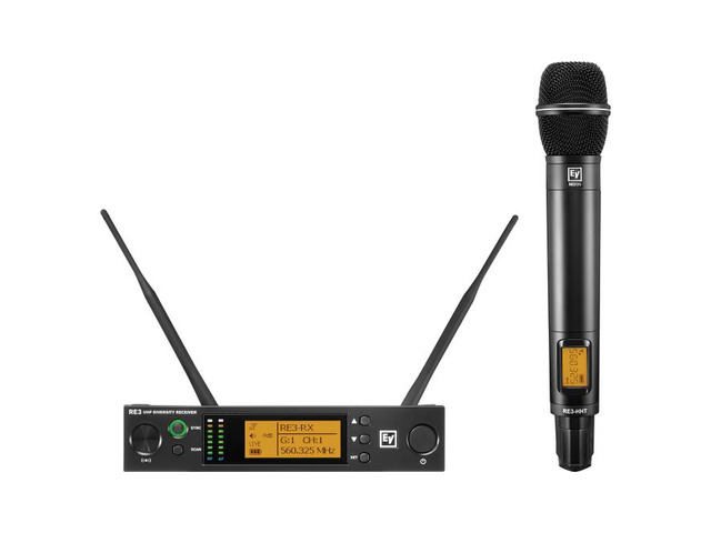 Electro-Voice RE3 Wireless Handheld Set With ND86 Dynamic Supercardioid Vocal Microphone Head 488-524 MHz
