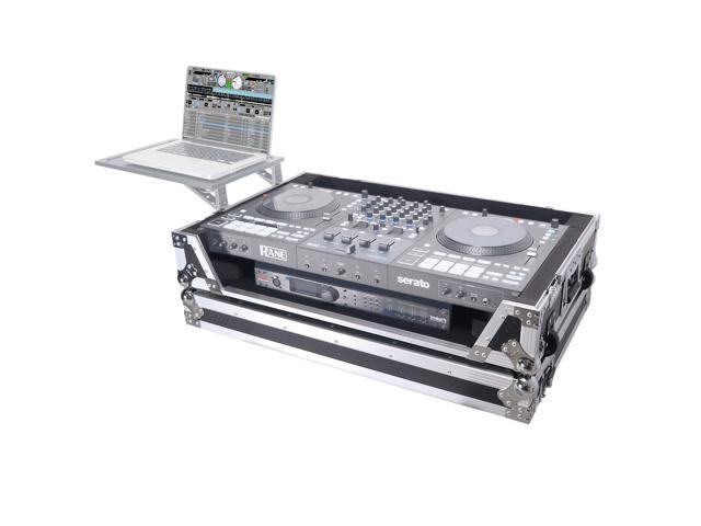 ProX ATA Flight Style Road Case For RANE Four DJ Controller with 1U Rack Space & Wheels Black