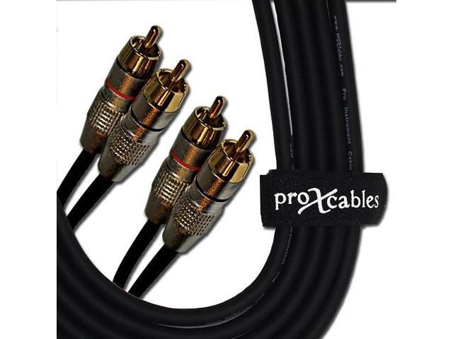 ProX XC-DRCA3 3' Dual RCA-M to Dual RCA-M Unbalanced Audio Cable