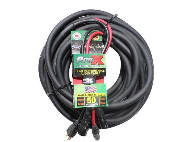 ProX XC-XLREC50 50 IEC Female to NEMA 15P (14AWG) & XLR-M to XLRF (20AWG) Balanced High Performance Audio/Power Cable - image 4