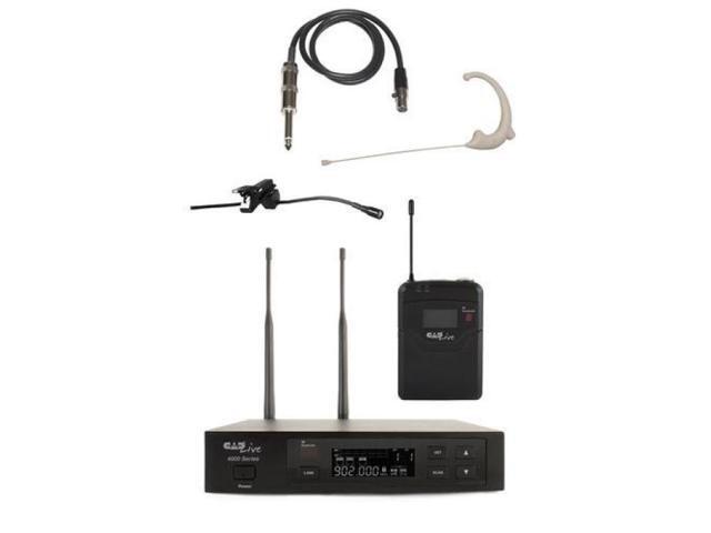 CAD WX4010 Digital Wireless Bodypack System Earworn, Lavalier & Guitar Mics with Rack Kit