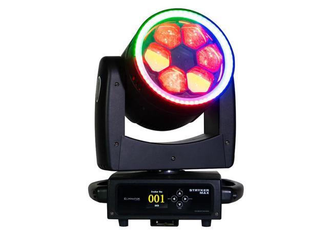 Eliminator Stryker Max RGBW Moving Head with Zoom, LED Ring & White Temp Control