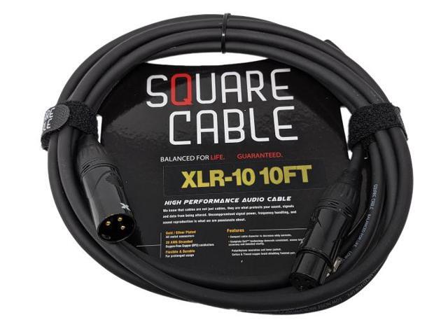 SquareCable XLR-10 10ft XLR to XLR Cable