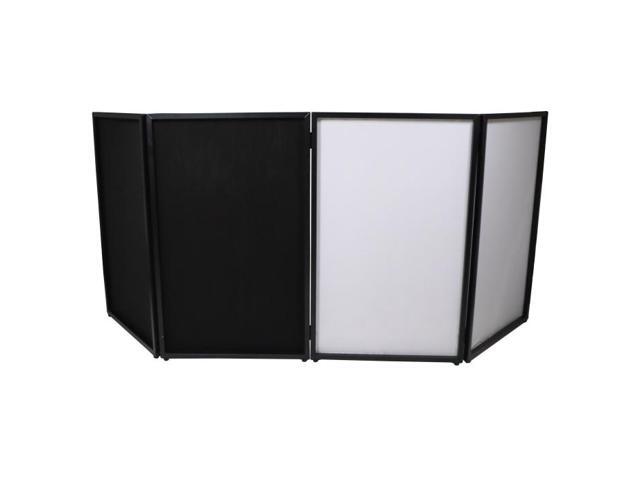 ProX XF-4X3048B MK3 4-Panel DJ Facade with Black & White Scrims, Shelves, and Carry Bag