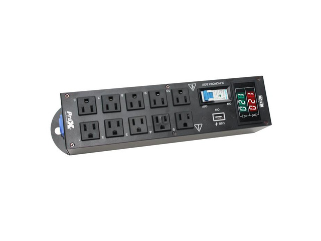 ProX X-PCNORA BOX 10-Way Power Distribution Box with Powerkon to Edison Compatibility