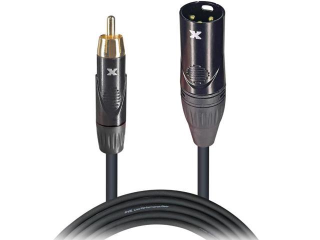 ProX XC-RXM25 25' Ft. High Performance XLR Male to RCA Male Unbalanced Audio Cable